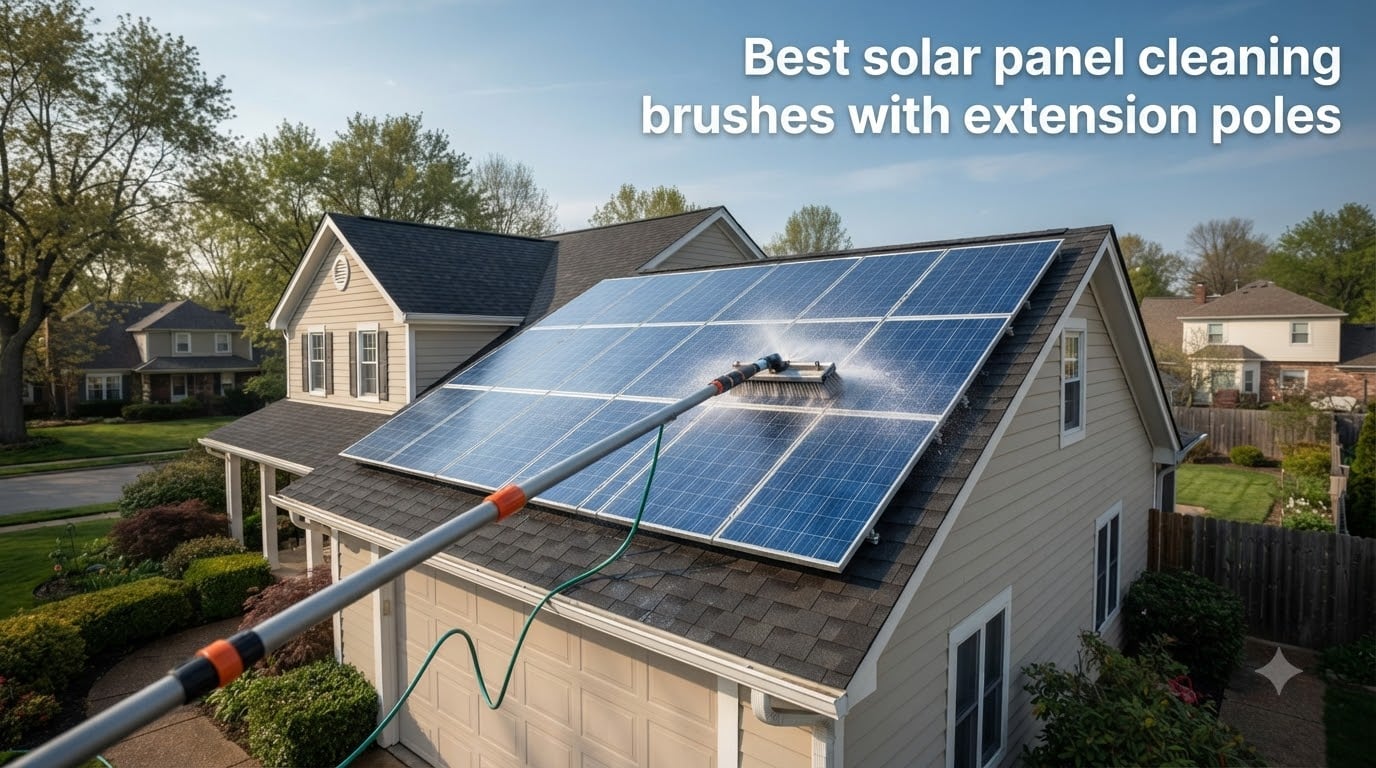 Best solar panel cleaning brushes with extension poles