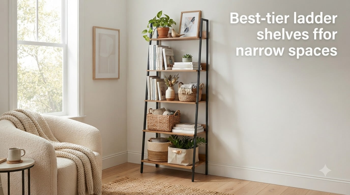 Best 5-tier ladder shelves for narrow spaces