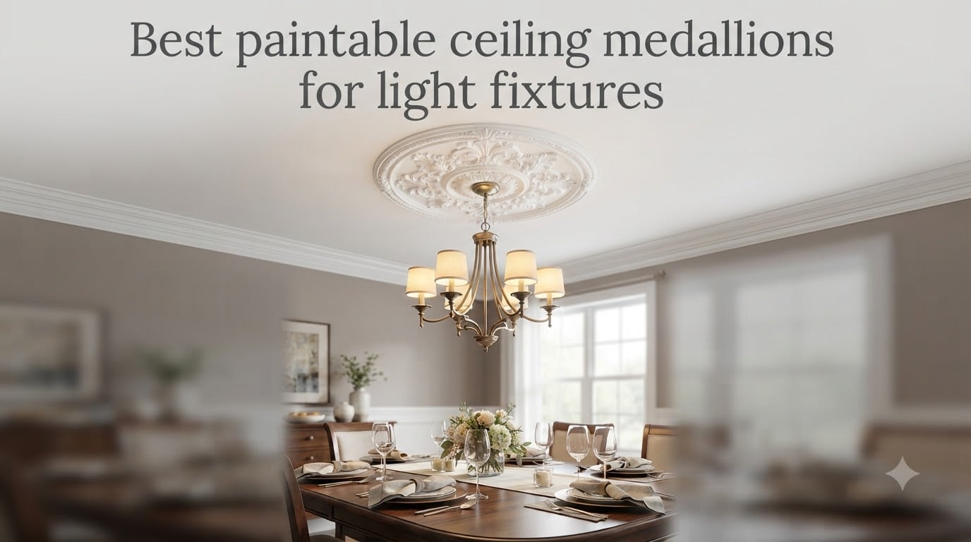 Best paintable ceiling medallions for light fixtures