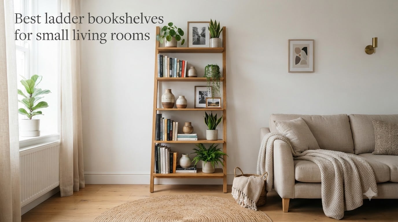Best ladder bookshelves for small living rooms