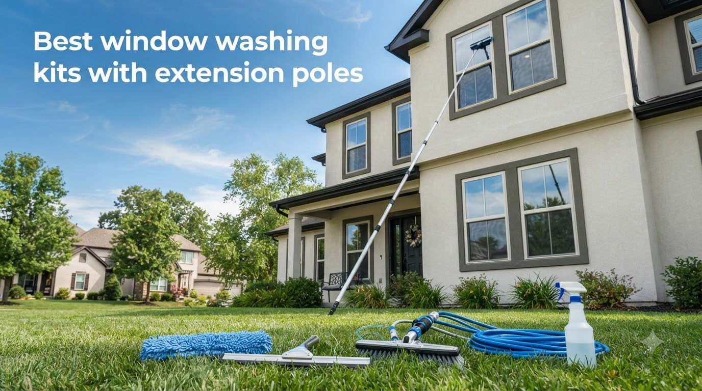 Best window washing kits with extension poles