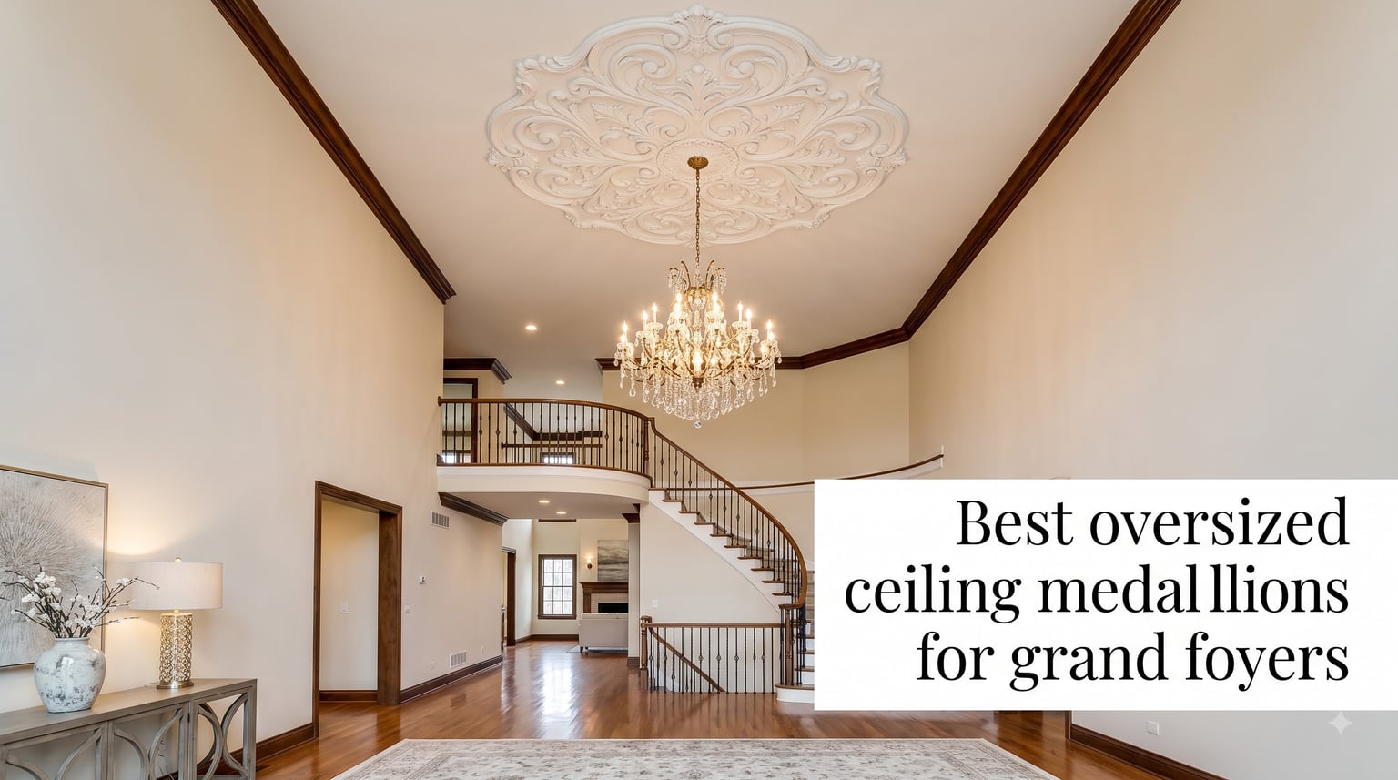 Best oversized ceiling medallions for grand foyers