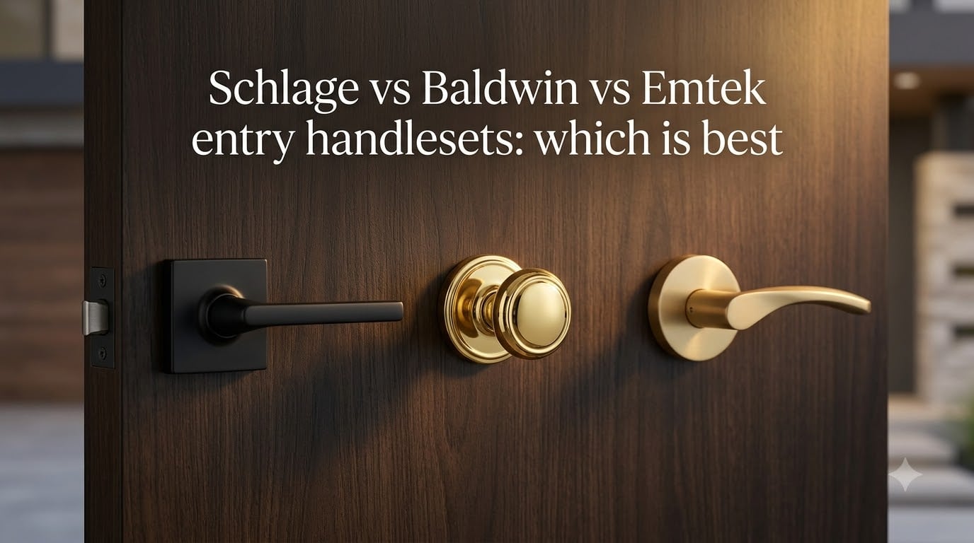 Schlage vs Baldwin vs Emtek entry handlesets: which is best