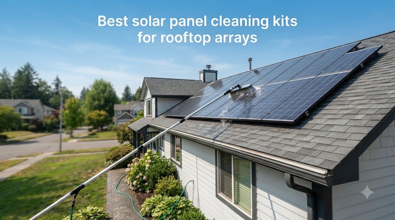 Best solar panel cleaning kits for rooftop arrays