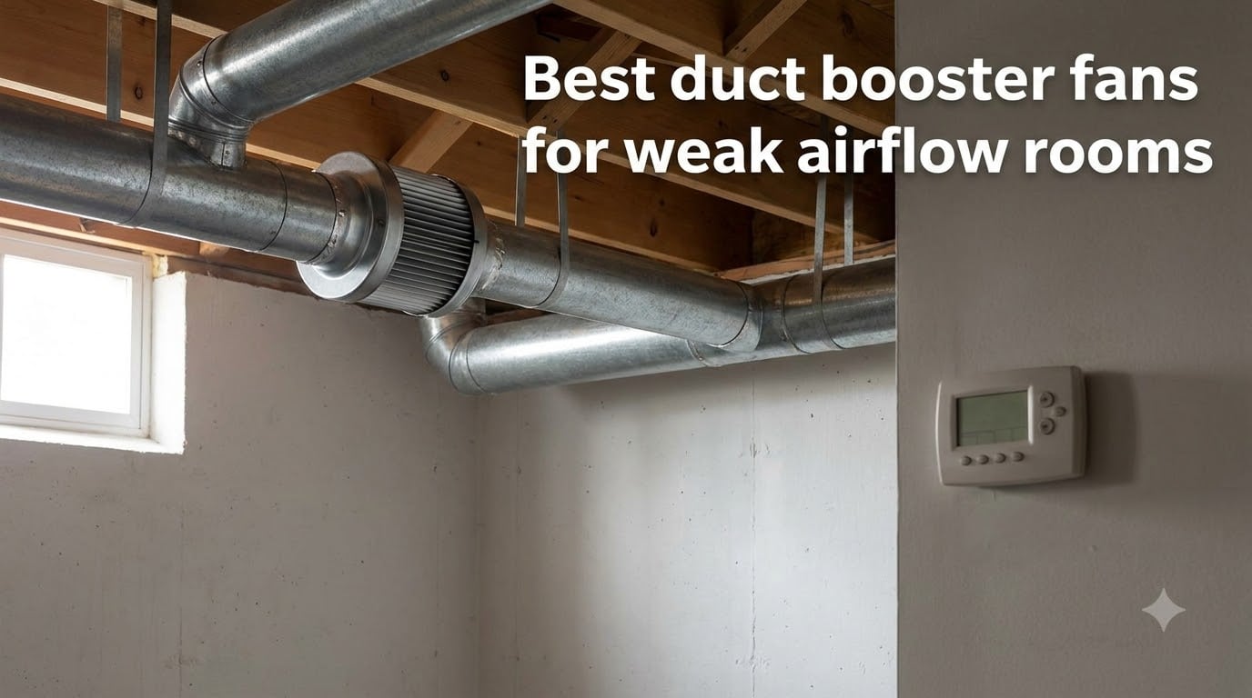 Best duct booster fans for weak airflow rooms