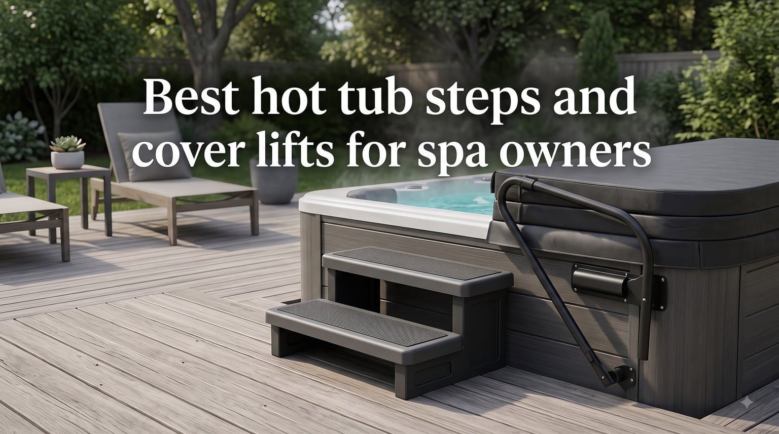 Best hot tub steps and cover lifts for spa owners
