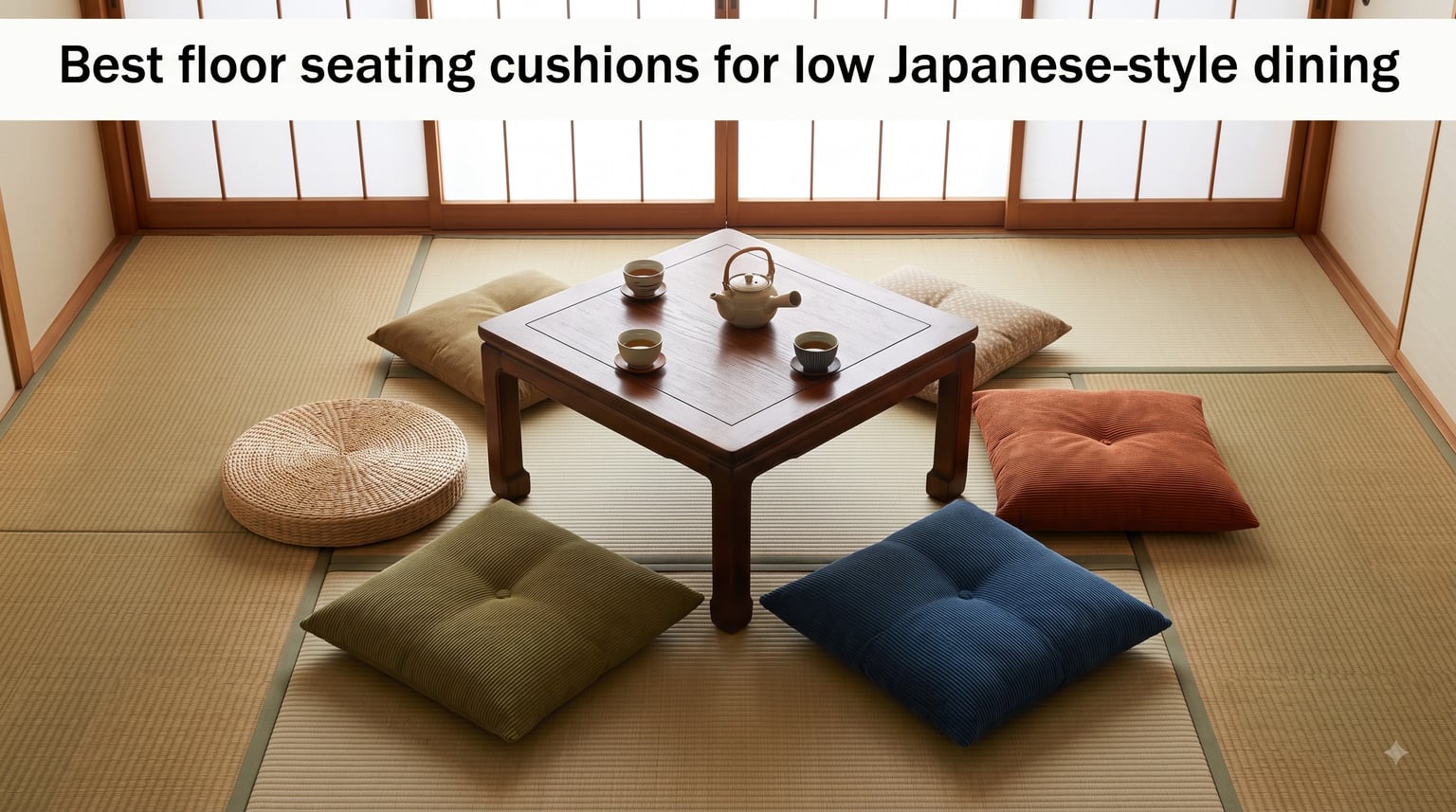 Best floor seating cushions for low Japanese-style dining