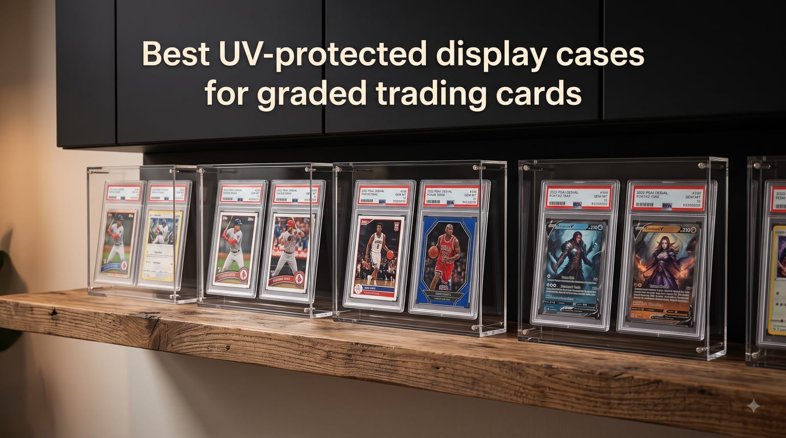 Best UV-protected display cases for graded trading cards