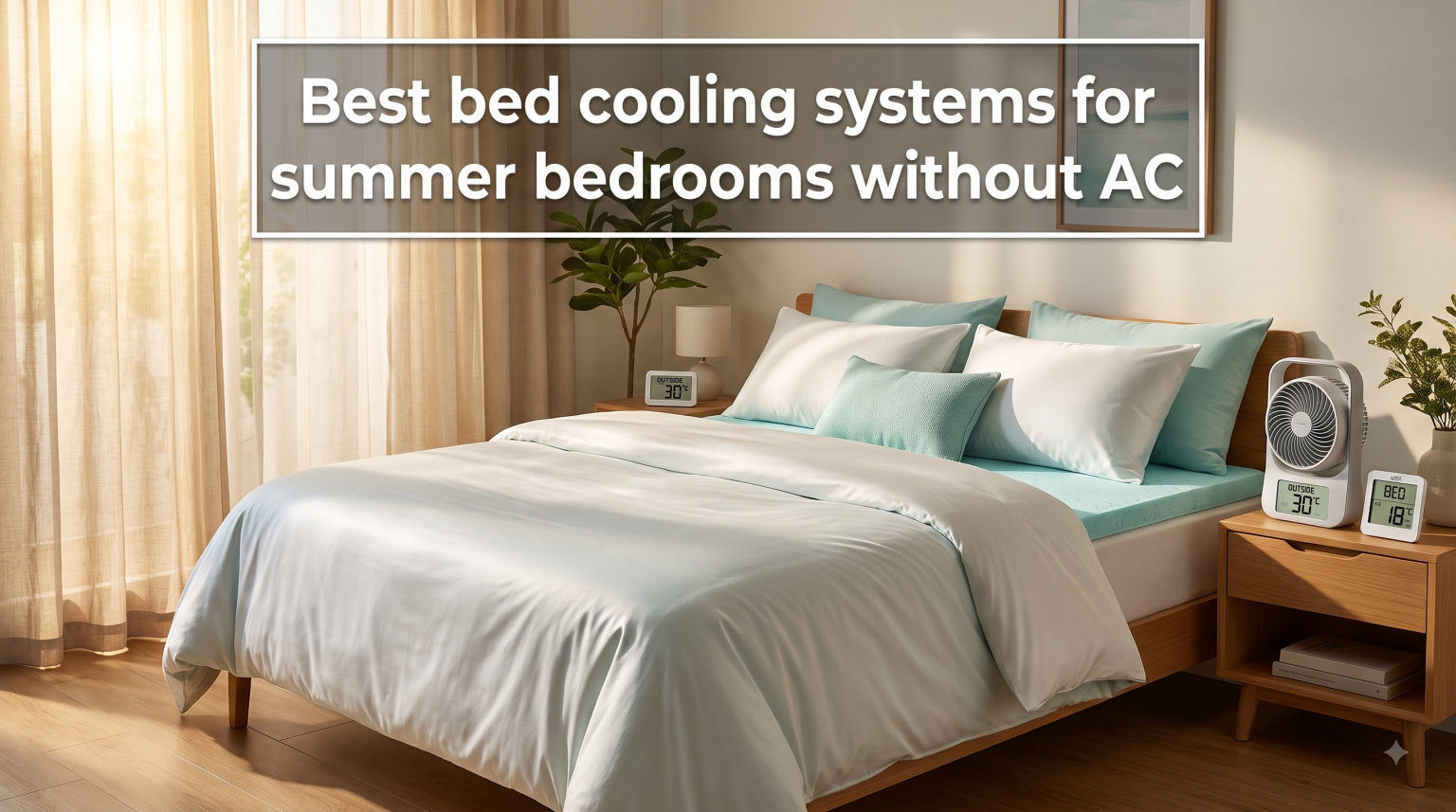 Best bed cooling systems for summer bedrooms without AC