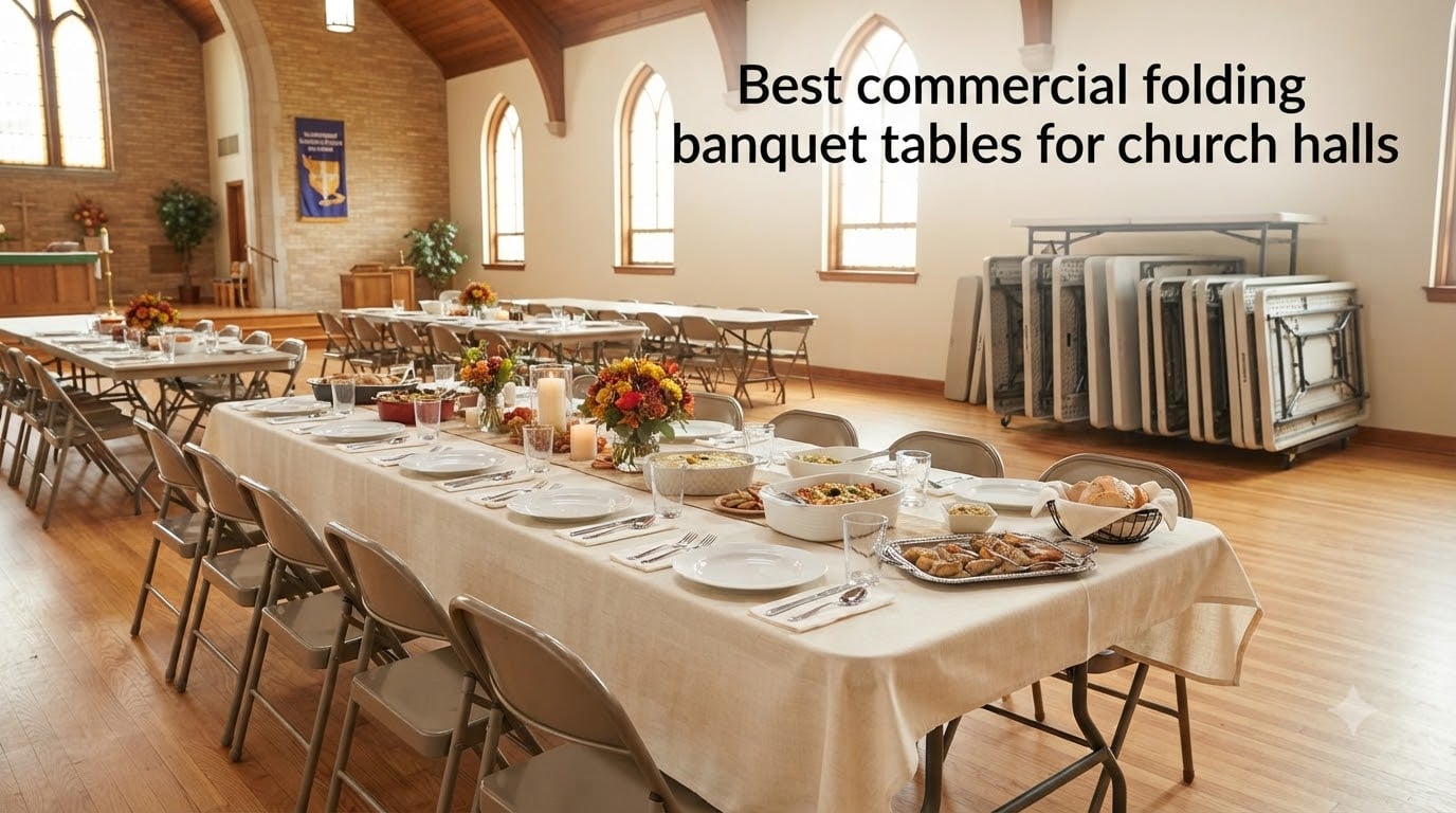 Best commercial folding banquet tables for church halls