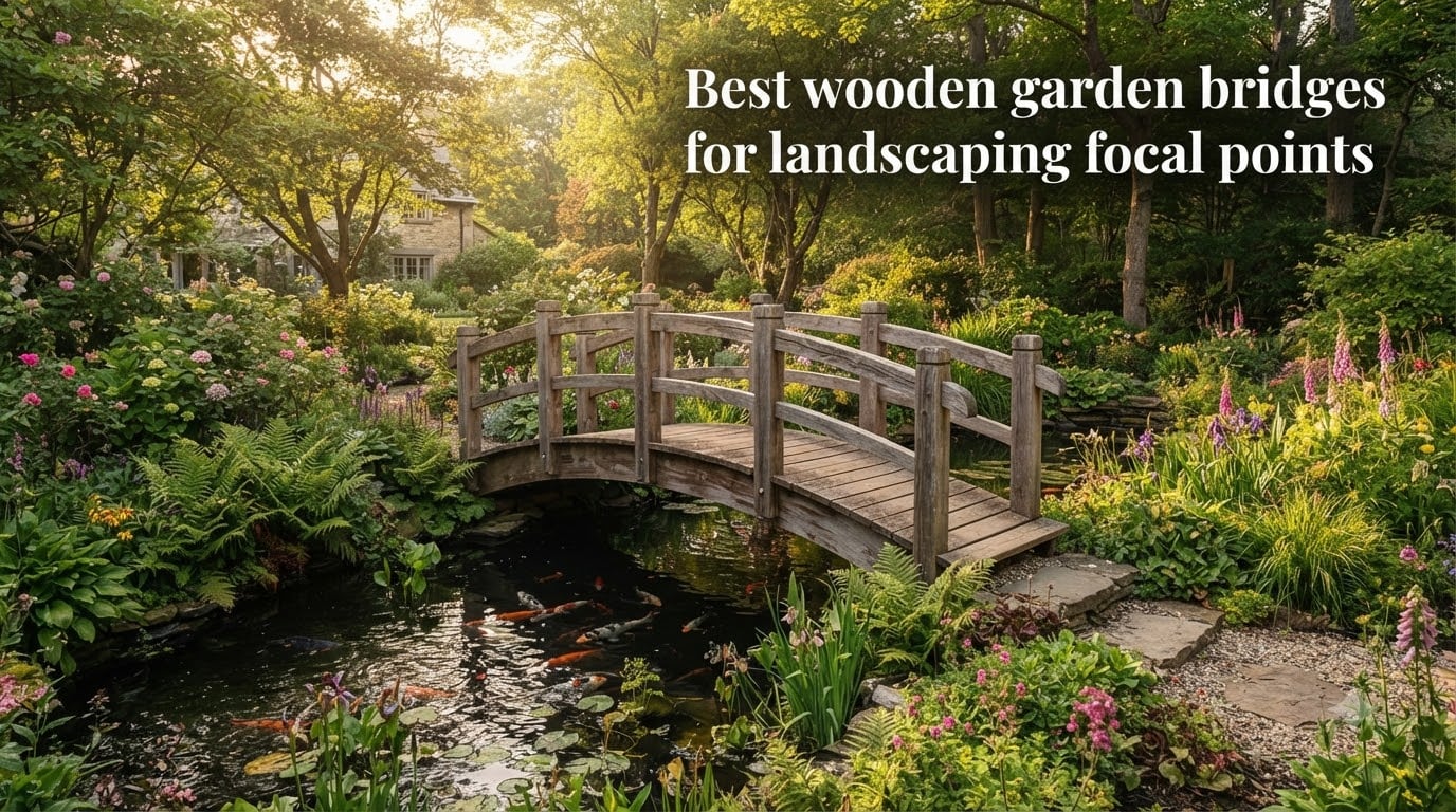 Best wooden garden bridges for landscaping focal points