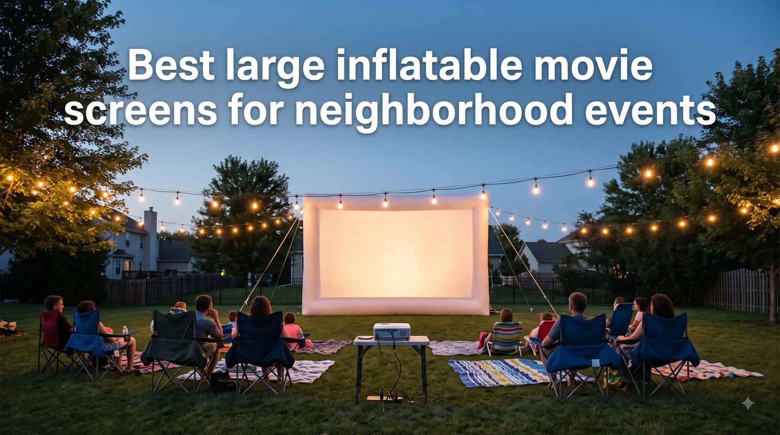Best large inflatable movie screens for neighborhood events