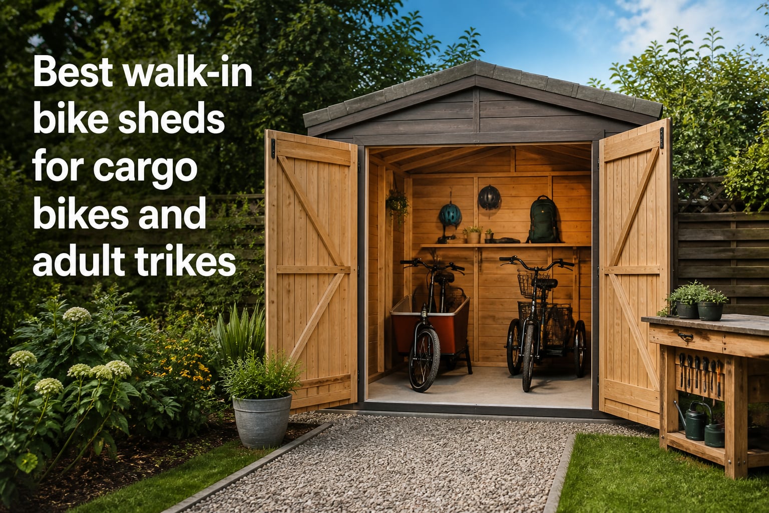 Best walk-in bike sheds for cargo bikes and adult trikes