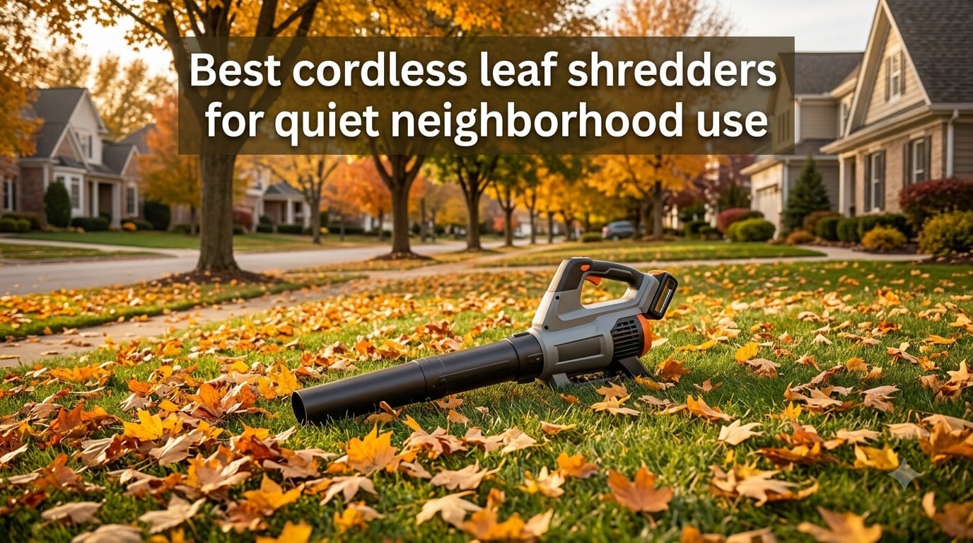 Best cordless leaf shredders for quiet neighborhood use