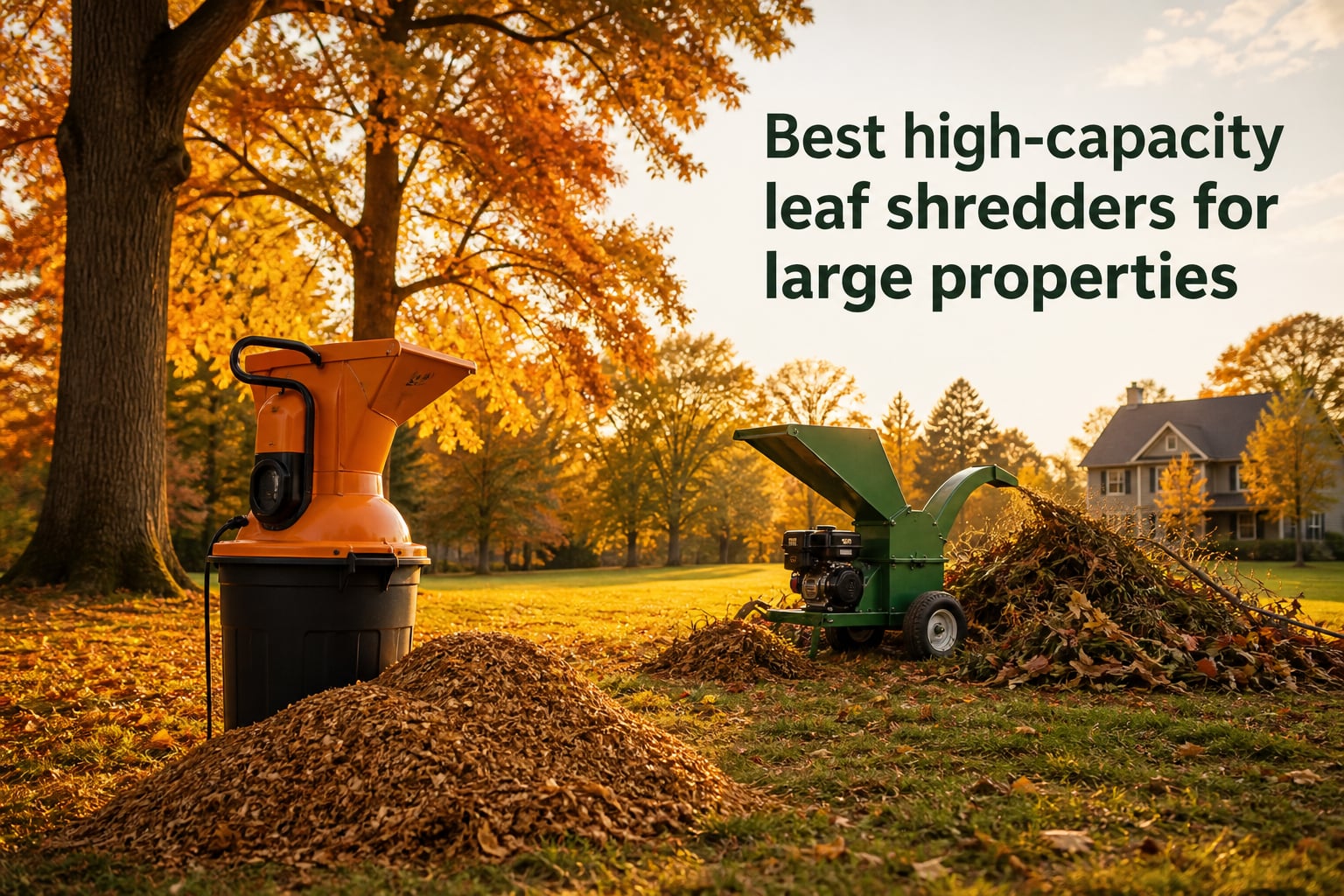 Best high-capacity leaf shredders for large properties