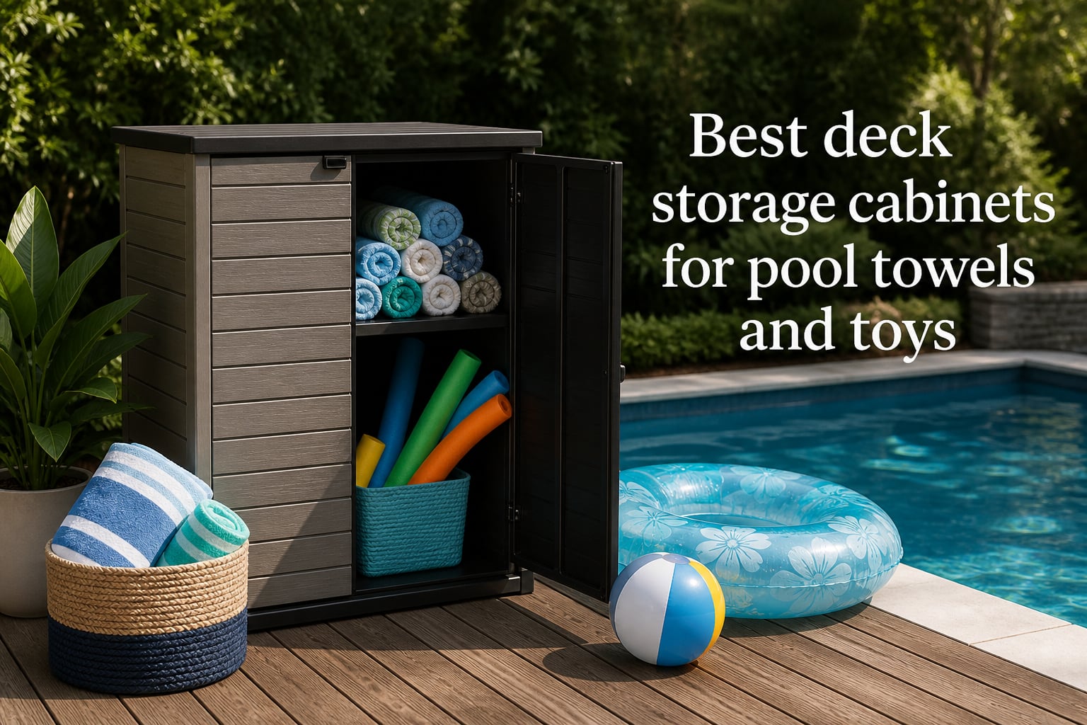 Best deck storage cabinets for pool towels and toys
