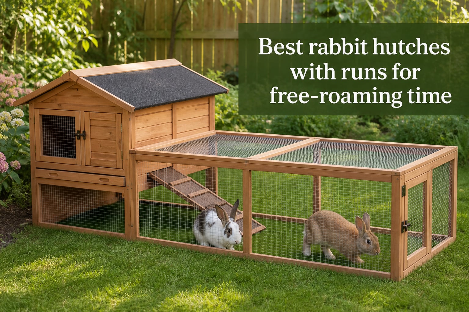 Best rabbit hutches with runs for free-roaming time