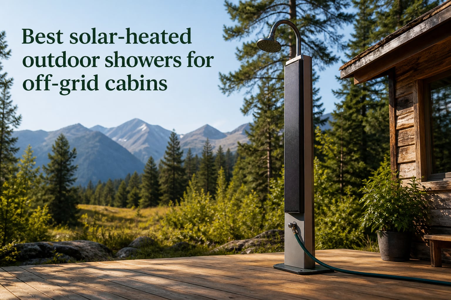 Best solar-heated outdoor showers for off-grid cabins
