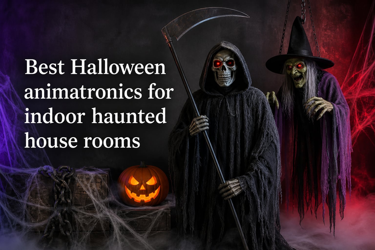 Best Halloween animatronics for indoor haunted house rooms