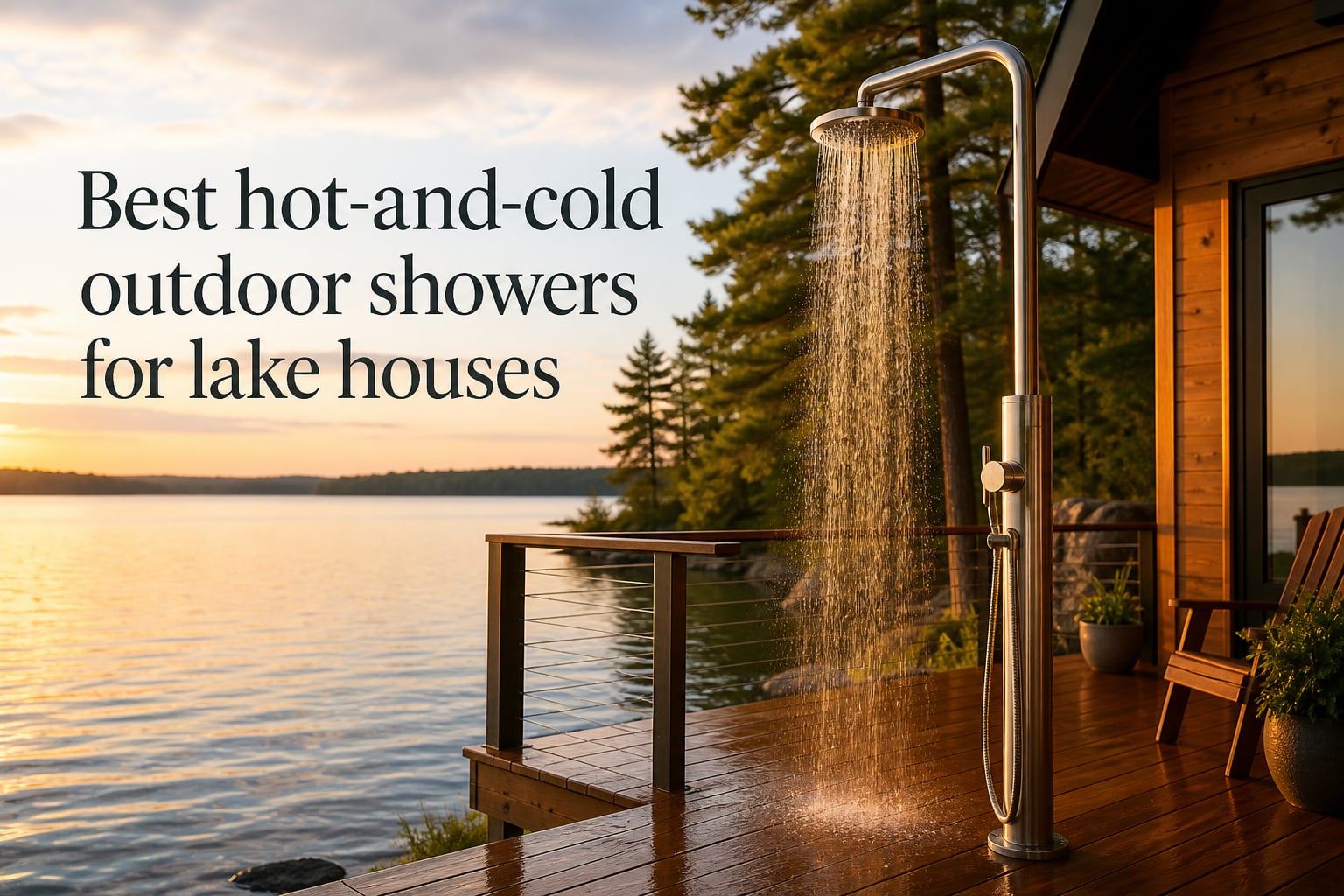 Best hot-and-cold outdoor showers for lake houses