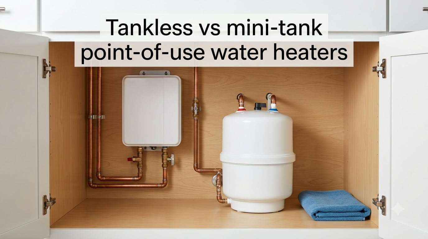 Tankless vs mini-tank point-of-use water heaters