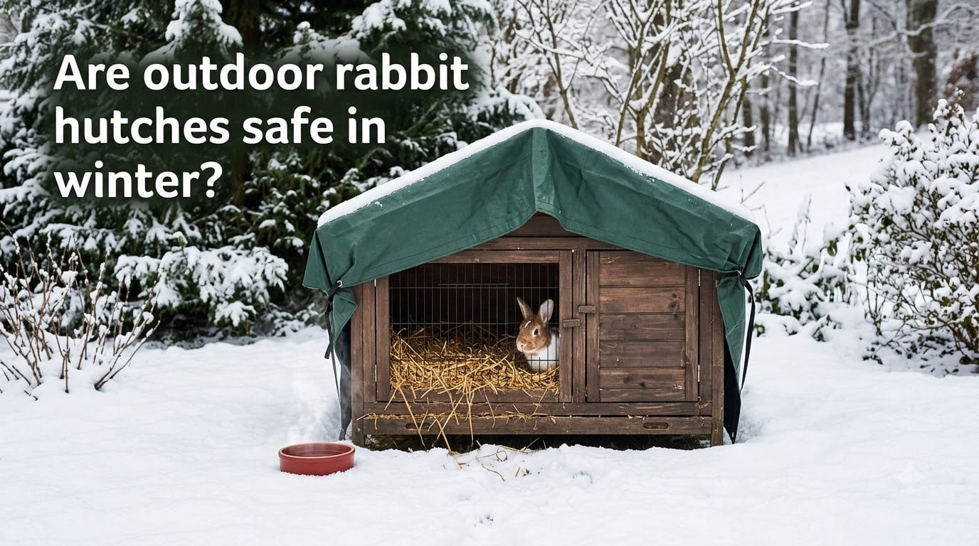 Are outdoor rabbit hutches safe in winter?