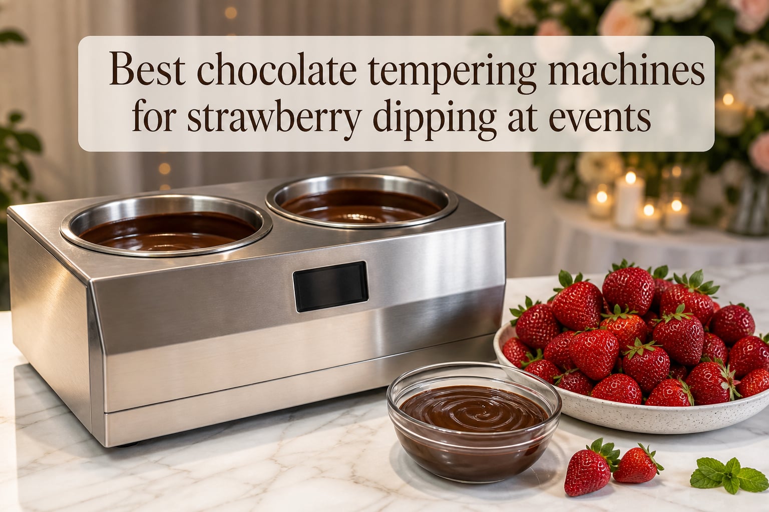 Best chocolate tempering machines for strawberry dipping at events