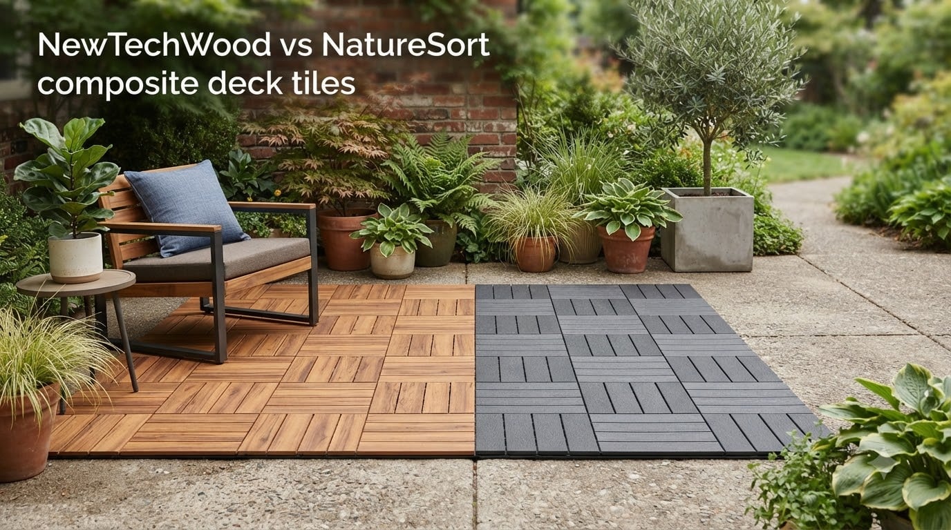 NewTechWood vs NatureSort composite deck tiles