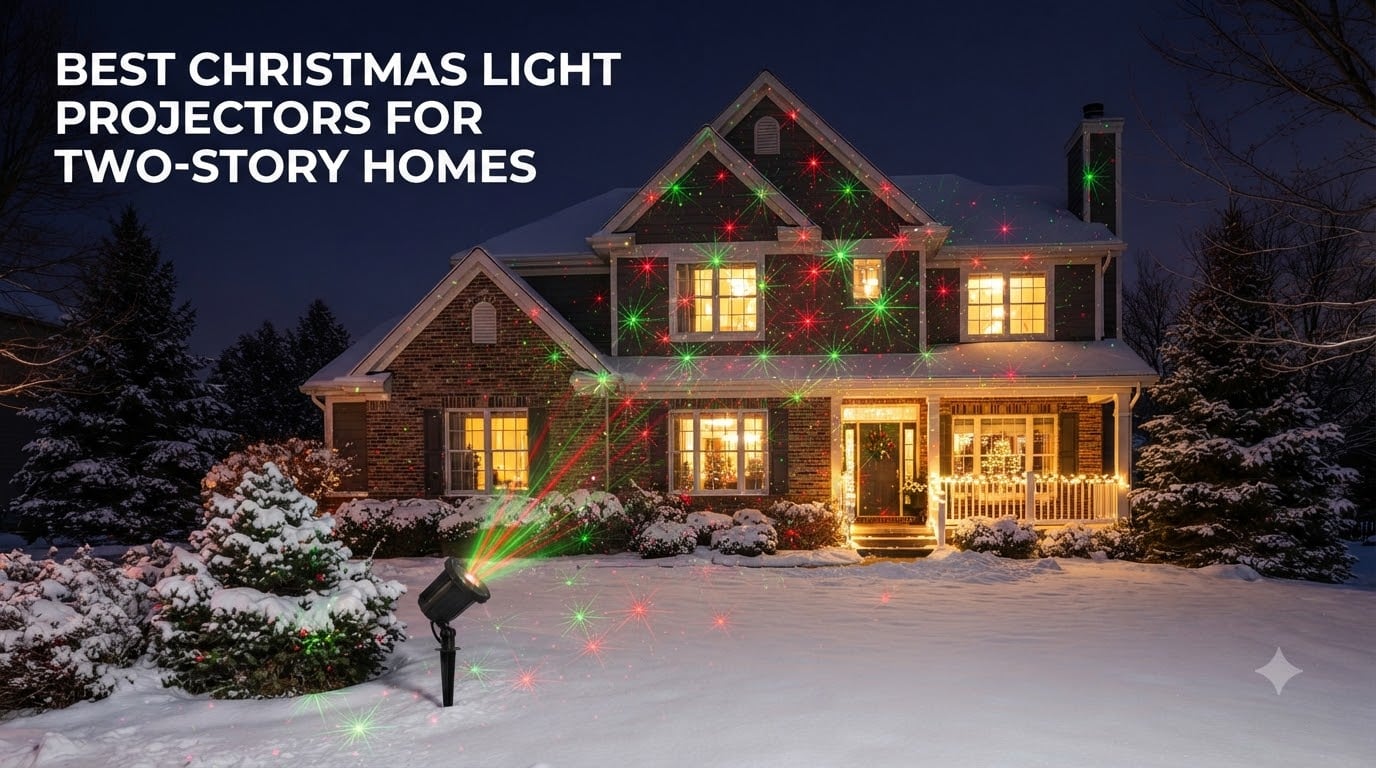 Best Christmas light projectors for two-story homes