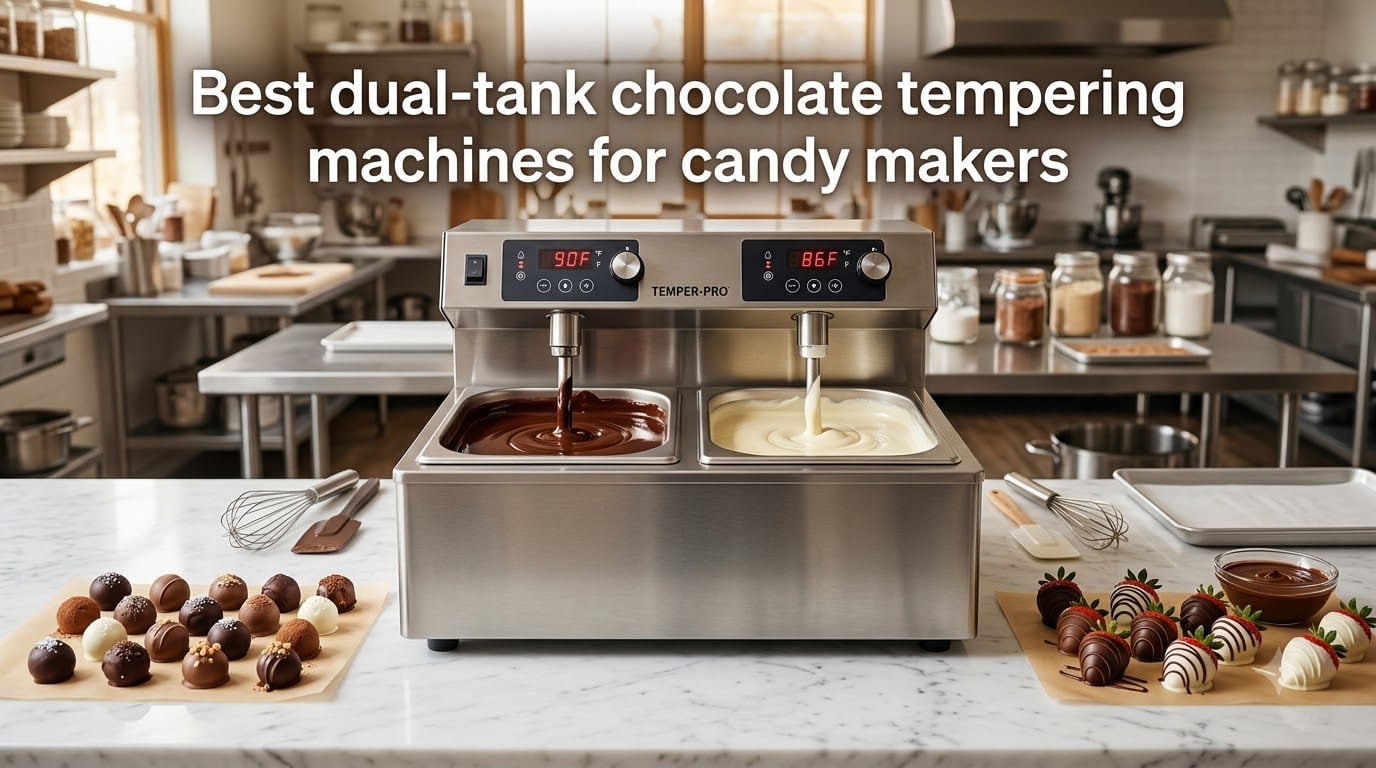 Best dual-tank chocolate tempering machines for candy makers