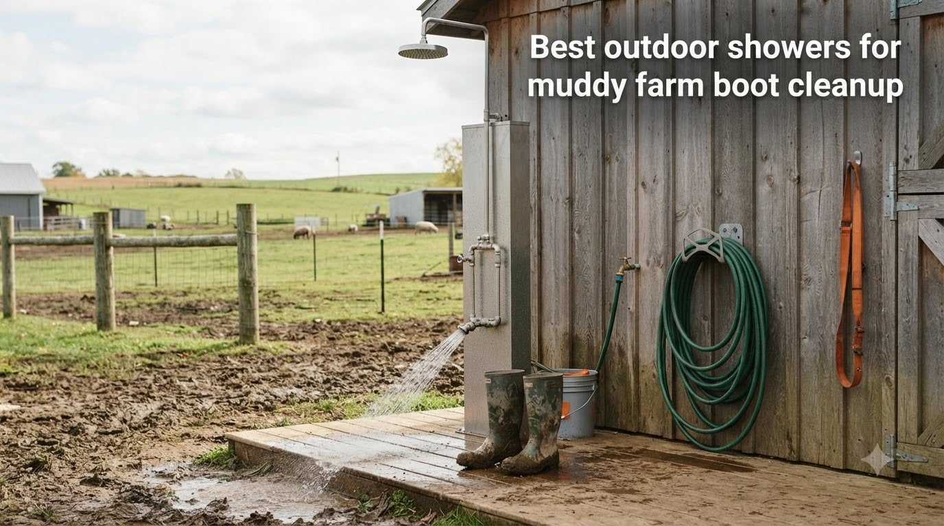 Best outdoor showers for muddy farm boot cleanup