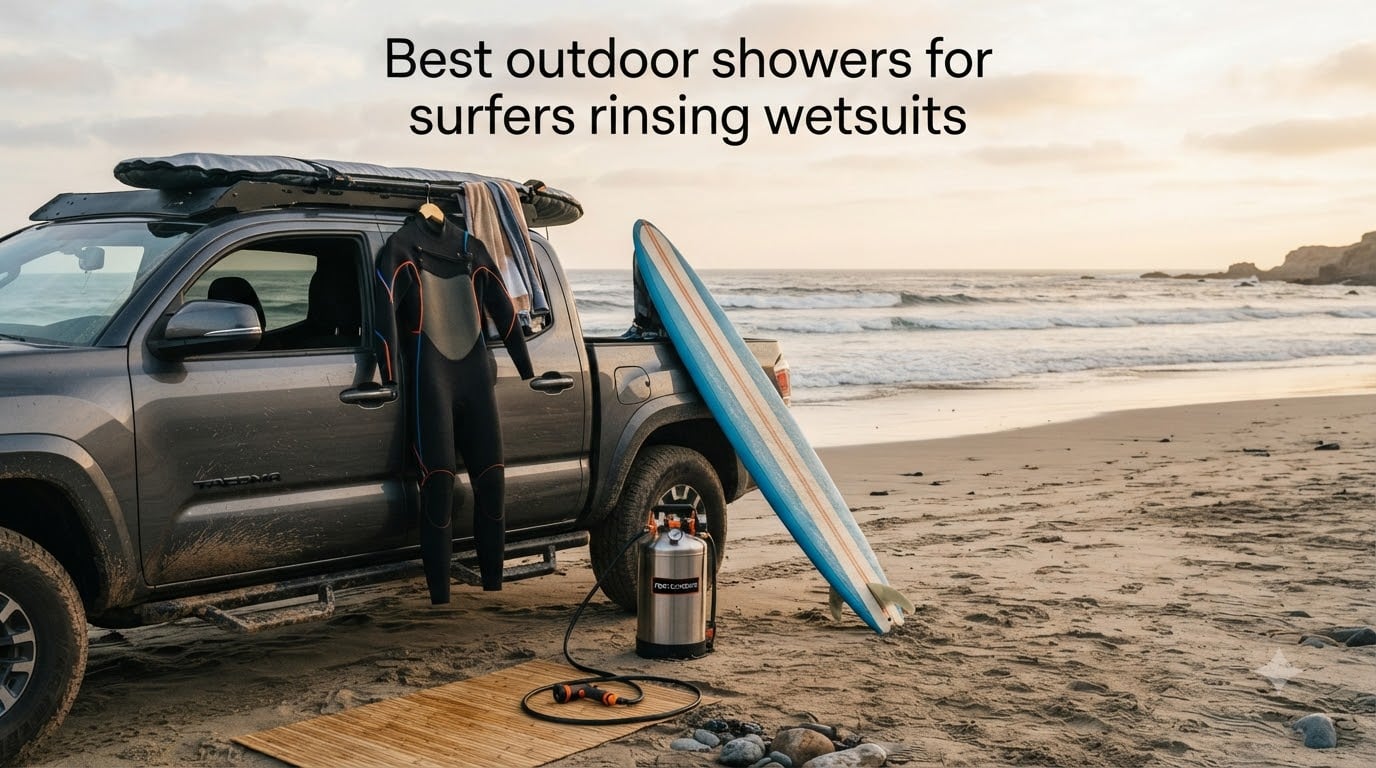 Best outdoor showers for surfers rinsing wetsuits