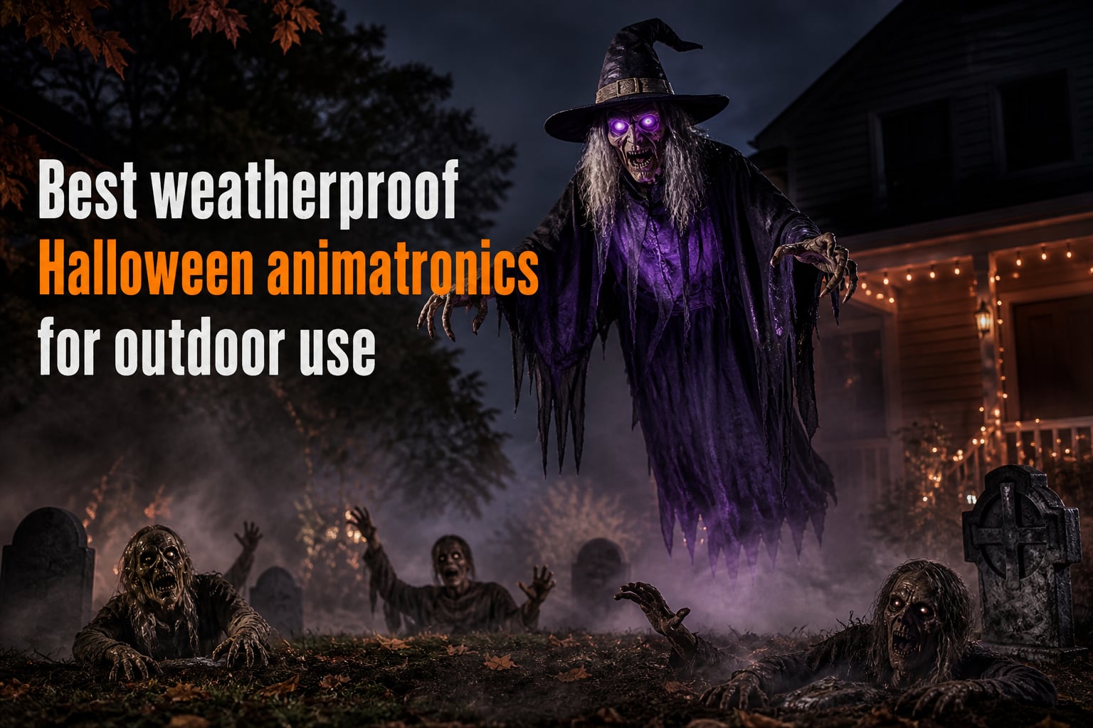 Best weatherproof Halloween animatronics for outdoor use