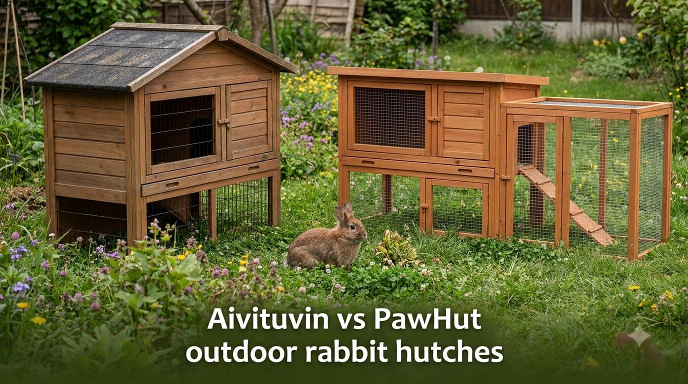 Aivituvin vs PawHut outdoor rabbit hutches