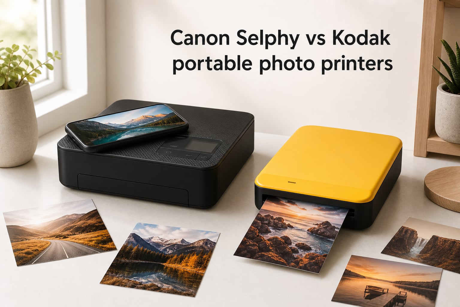 Canon Selphy vs Kodak portable photo printers