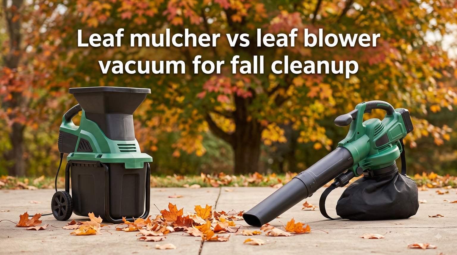 Leaf mulcher vs leaf blower vacuum for fall cleanup