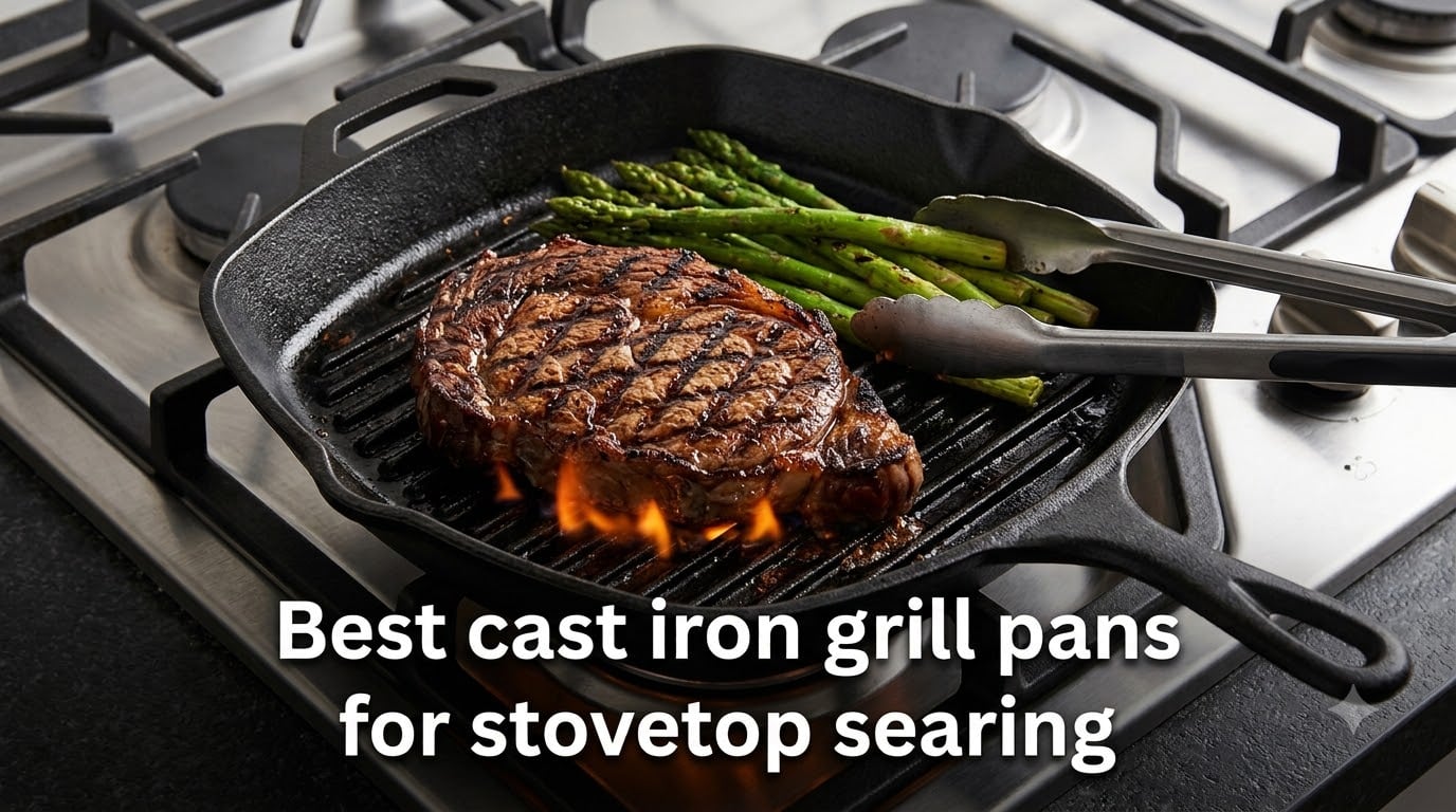 Best cast iron grill pans for stovetop searing