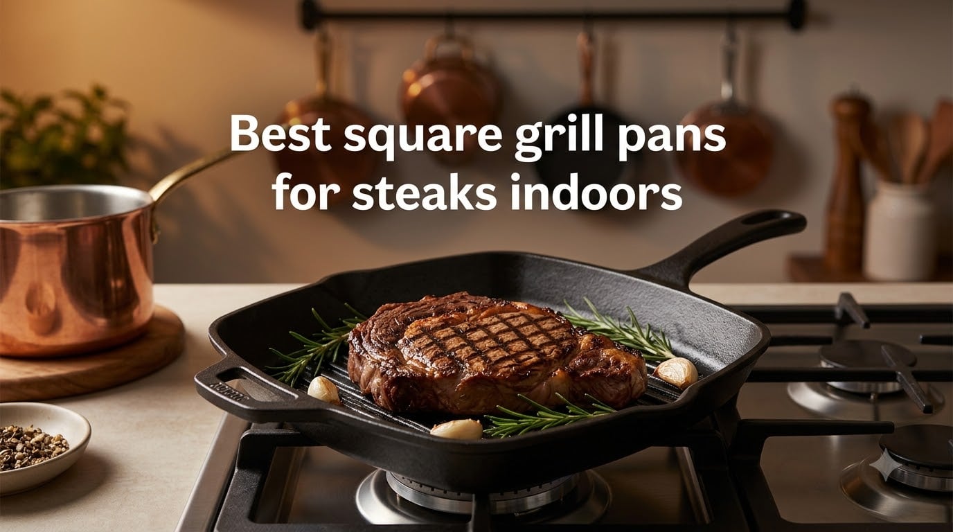Best square grill pans for steaks indoors