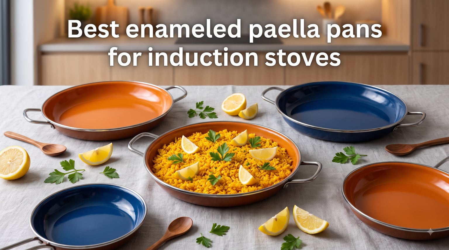 Best enameled paella pans for induction stoves