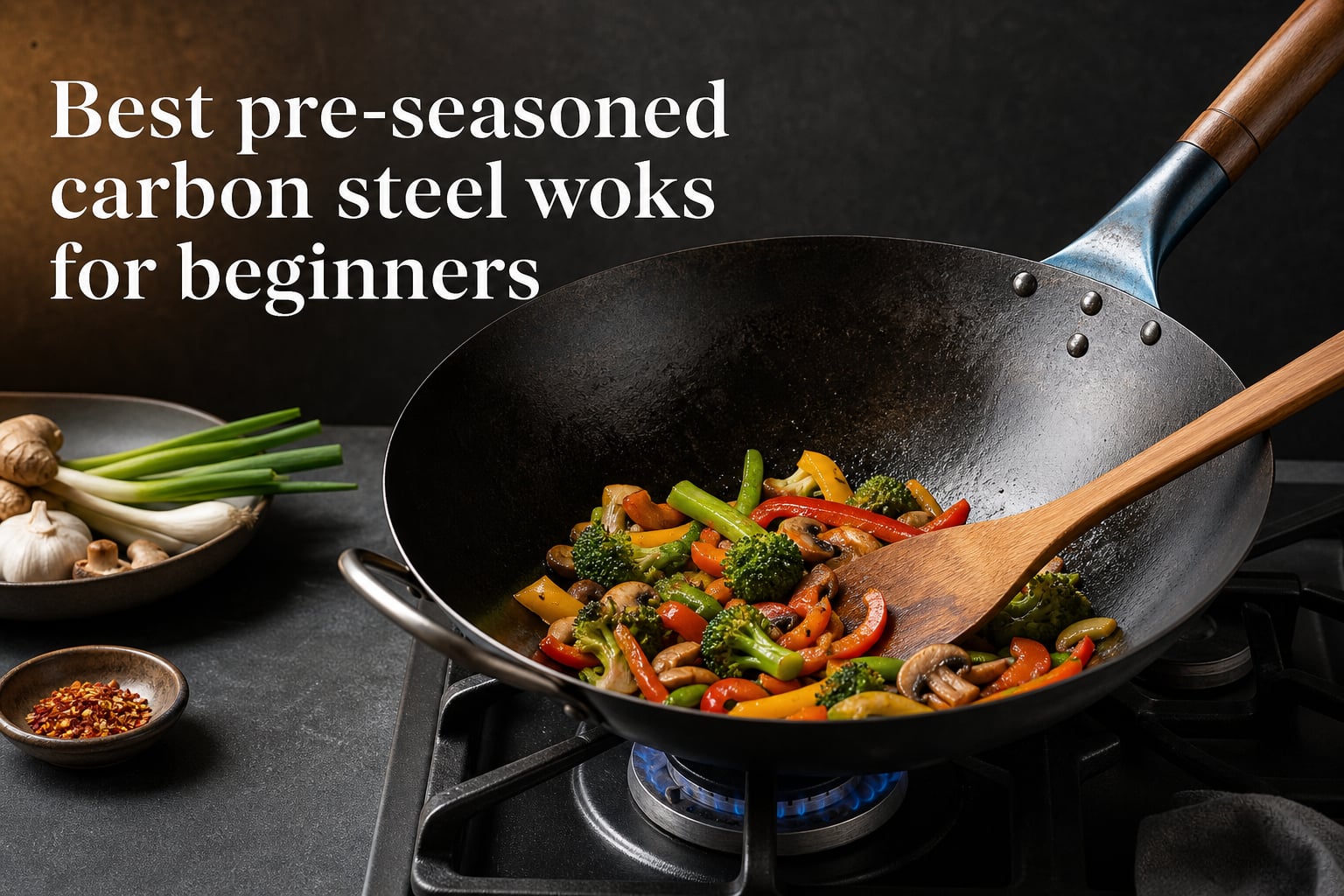 Best pre-seasoned carbon steel woks for beginners