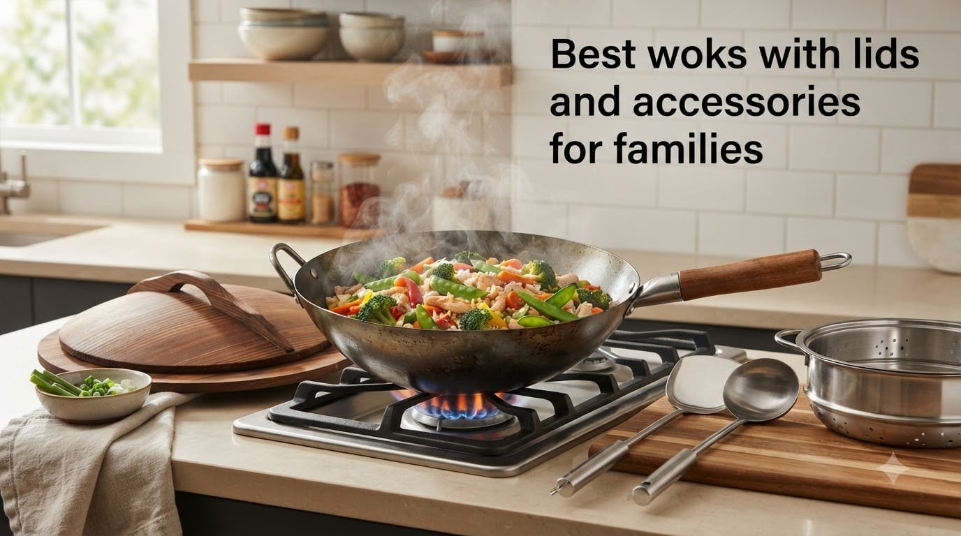 Best woks with lids and accessories for families