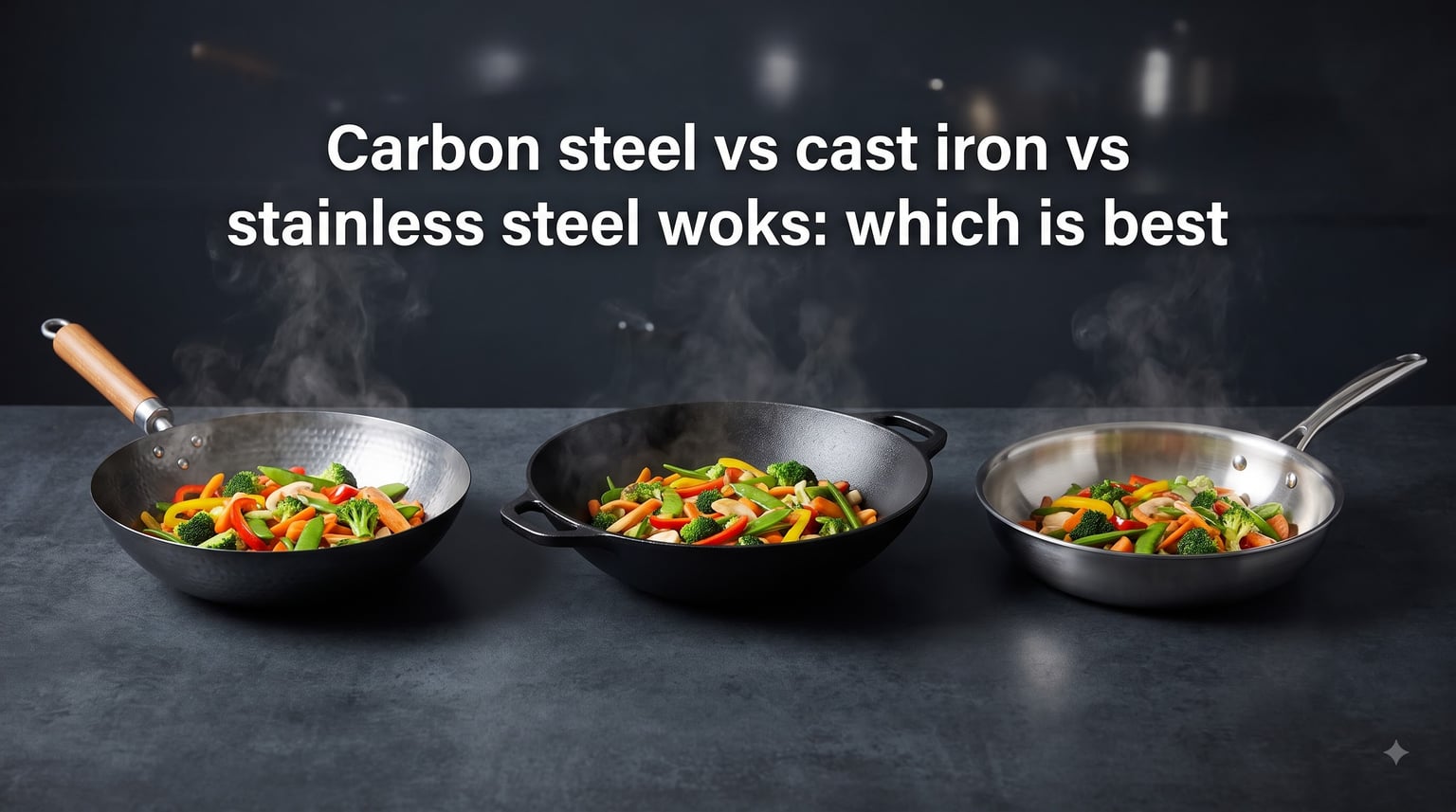 Carbon steel vs cast iron vs stainless steel woks: which is best