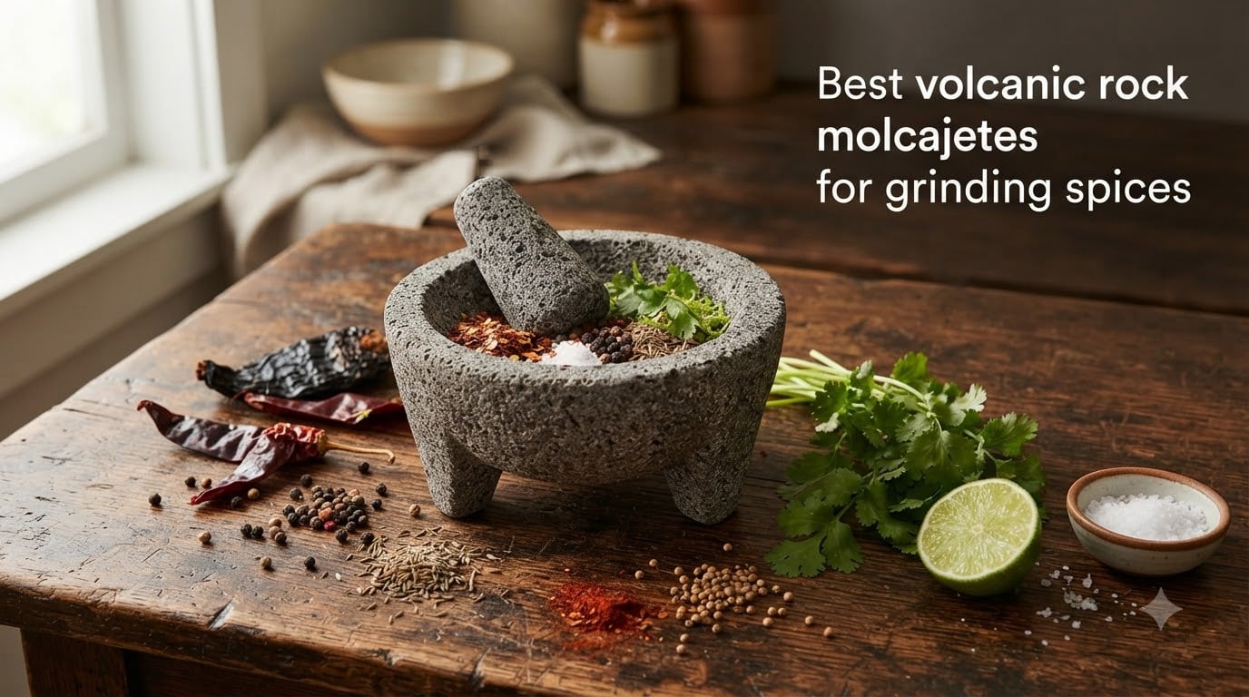 Best volcanic rock molcajetes for grinding spices
