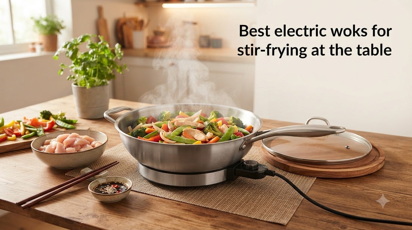 Best electric woks for stir-frying at the table