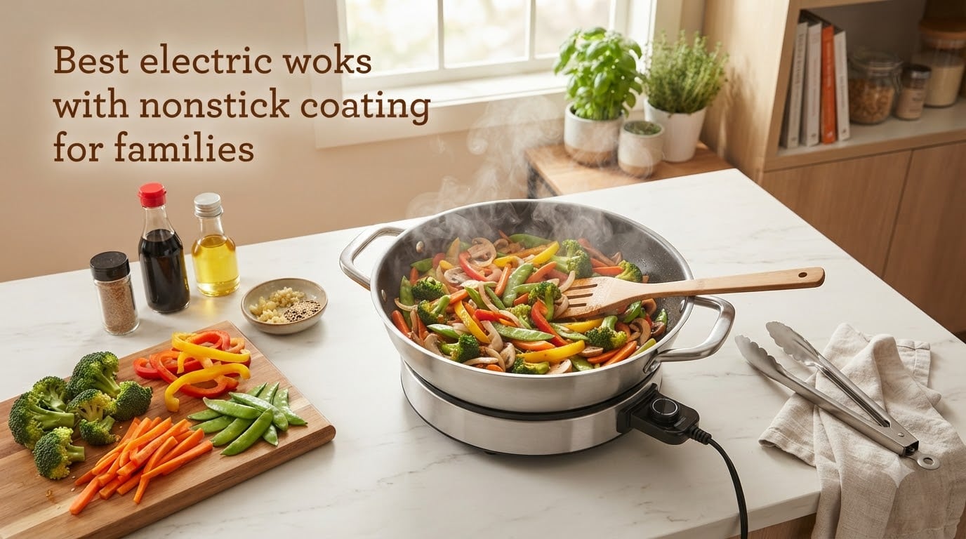Best electric woks with nonstick coating for families