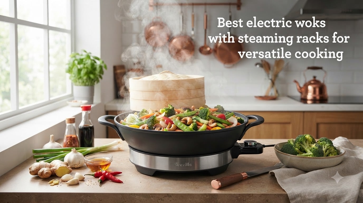 Best electric woks with steaming racks for versatile cooking