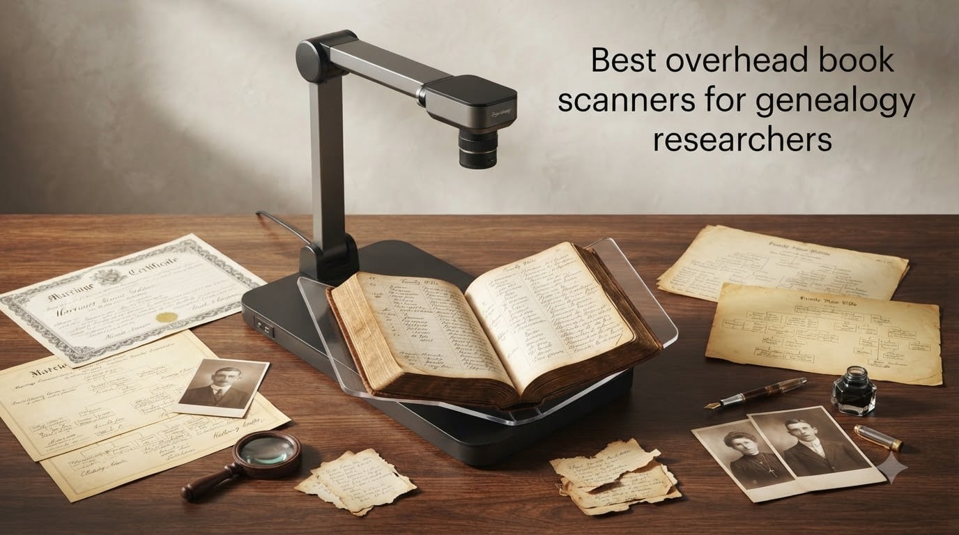 Best overhead book scanners for genealogy researchers