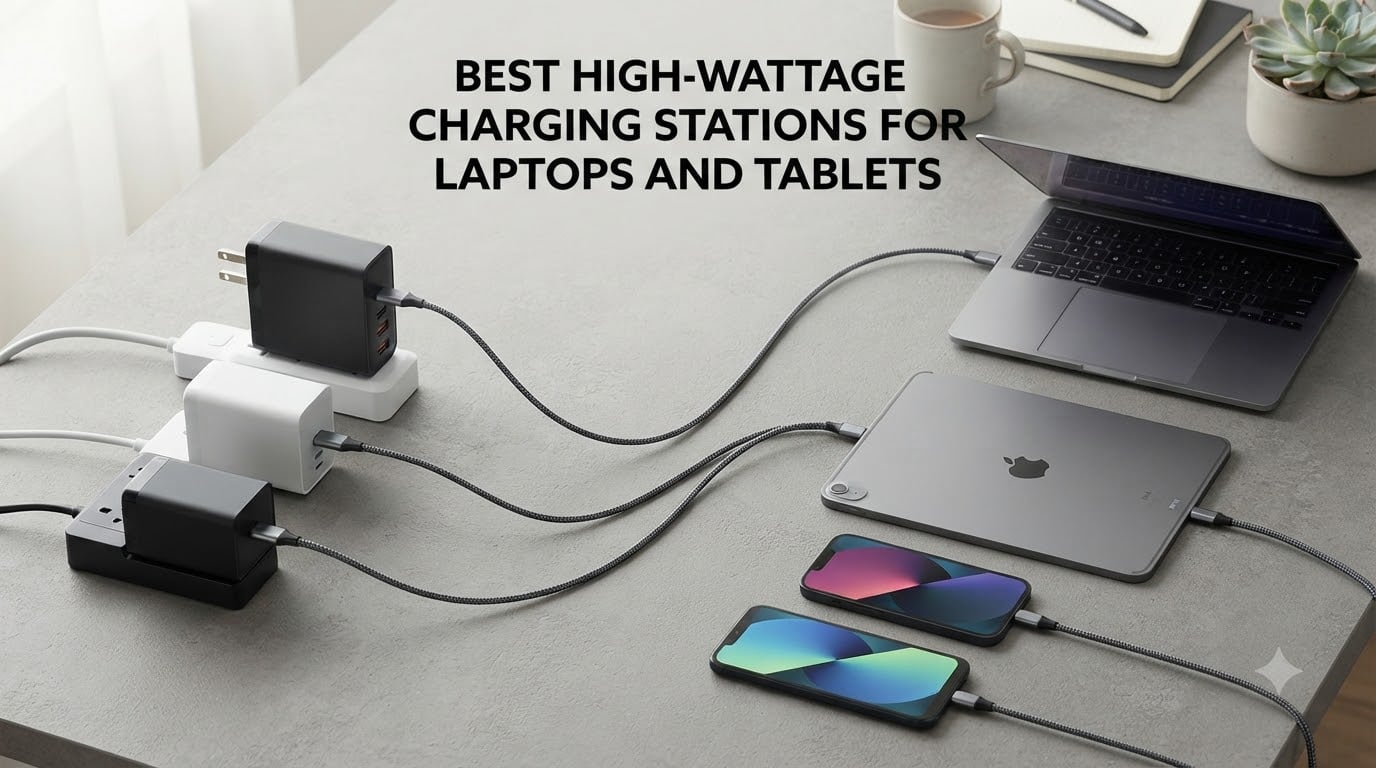 Best high-wattage charging stations for laptops and tablets