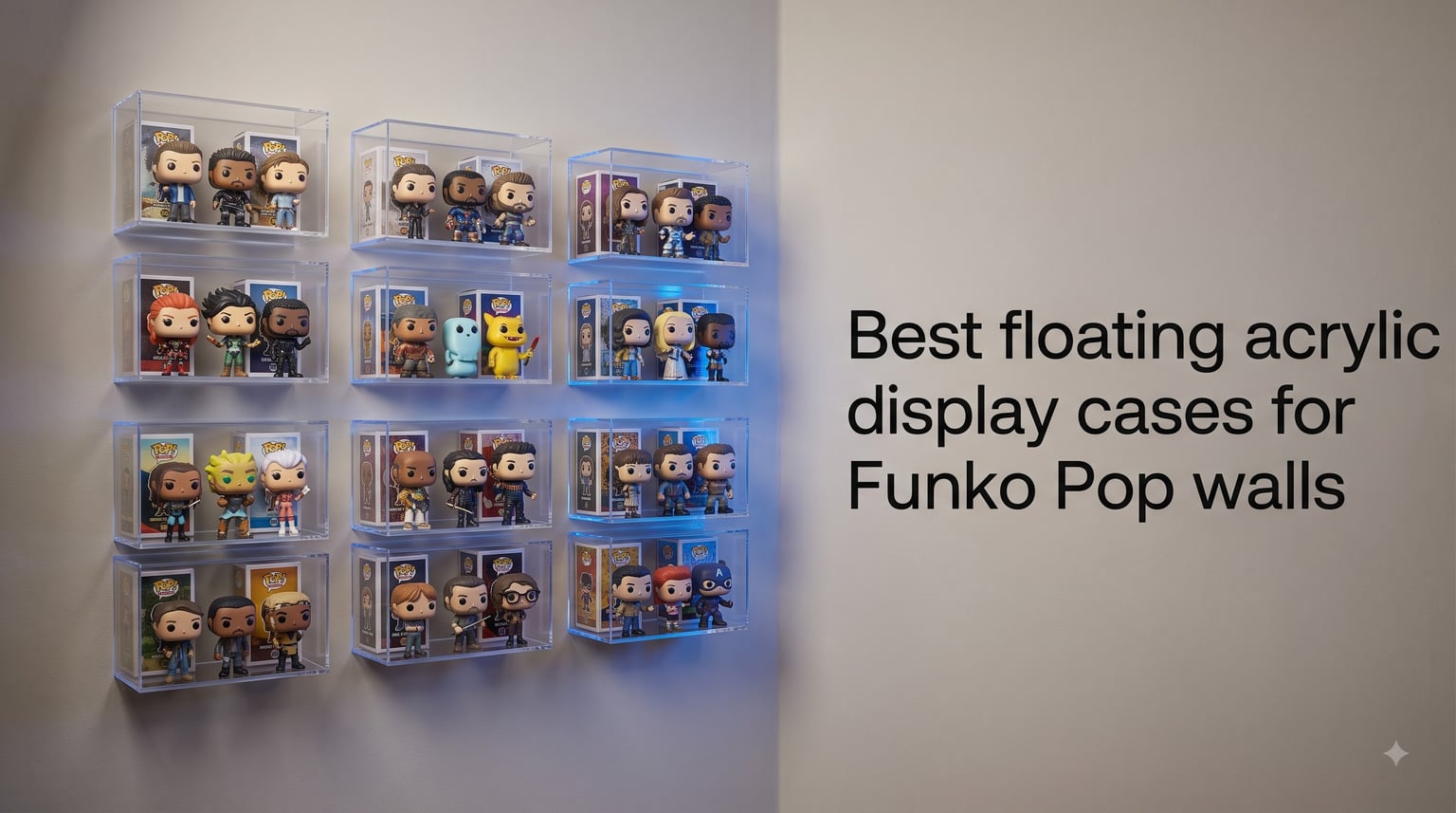 Best floating acrylic display cases for Funko Pop walls