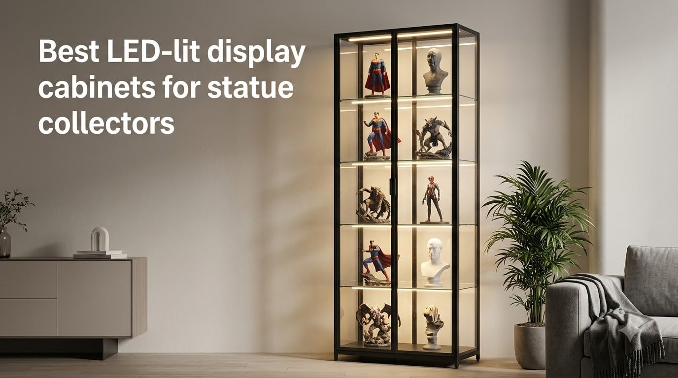 Best LED-lit display cabinets for statue collectors
